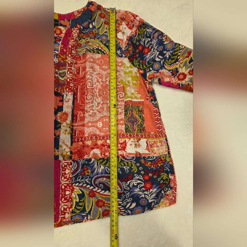 Jones New York Multicolor Patchwork Blouse, Size 1X. - Picture 9 of 13